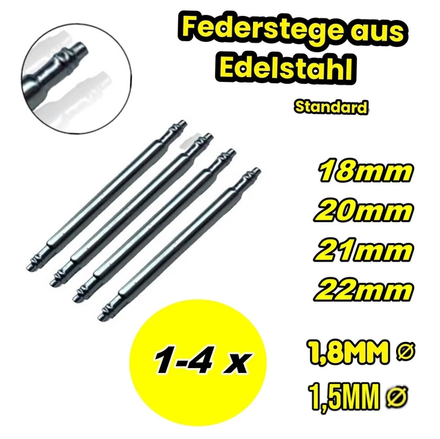 Federstifte Uhrenarmband Edelstahl Federstege 2,0 Stege