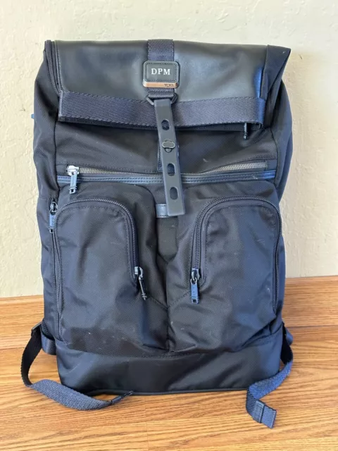 Tumi Alpha Bravo Roll Top Black Nylon Backpack Lots Of Pockets #232388D Reg $725