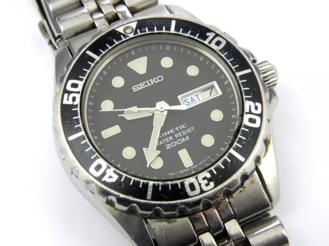 MEN'S SEIKO 5M63-0A10 Kinetic Professional Divers Watch - 200m £ -  PicClick UK