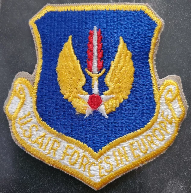 USAF US AIR FORCE FORCES IN EUROPE COLOR EMBROIDERED PATCH 3" x 3" VTG NEW NOS