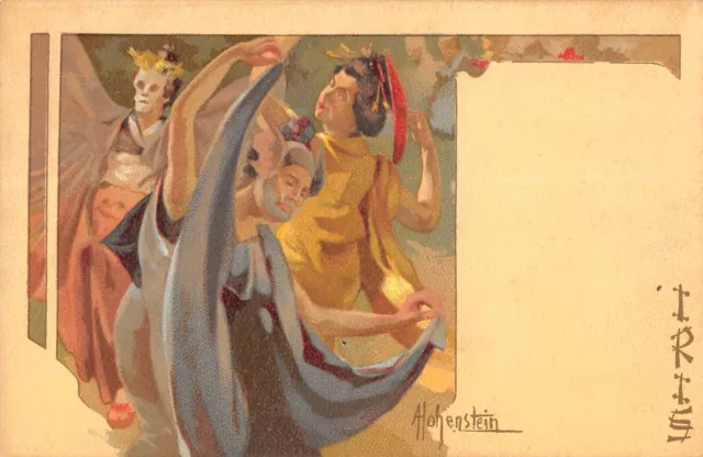 "Cpa Illustrator Sign Adolf Hohenstein ""Iris"