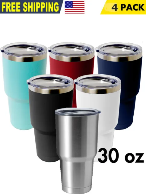 4 Packs 30OZ Tumbler Stainless Steel Vacuum Double Wall Insulation Sport Travel