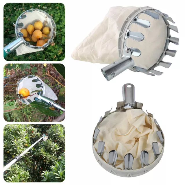 Fruit Picker with Bag Basket Garden Farm Fruit Catcher Harvest Picking Tools Au