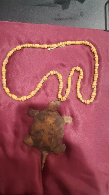 HUDSON BAY Trade Necklace~FUR TRADE ERA ~NATIVE AMERICAN INDIAN GORGET~ TURTLE