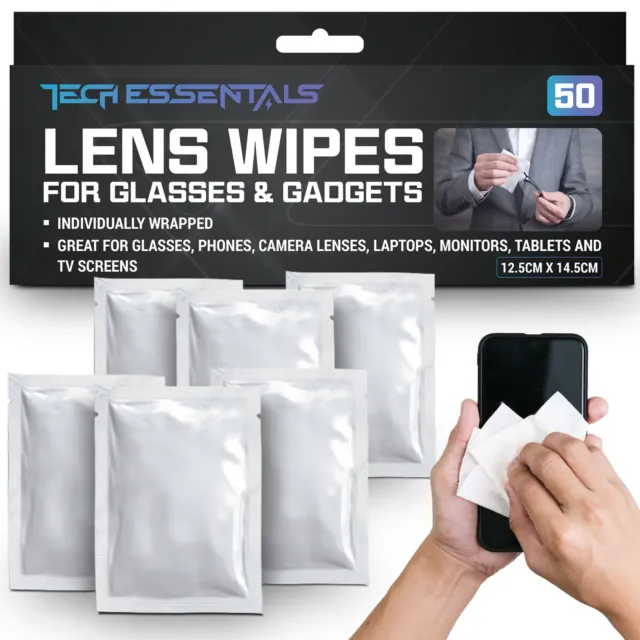 312 x Individually Wrapped Lens Wipes Glasses, Phone, Laptop, Tablet, Camera