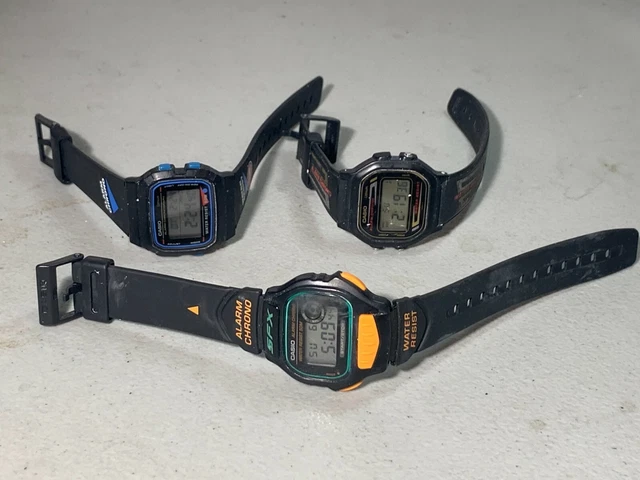 3 OROLOGI AL Quarzo Vintage Casio Digital Sfx 10 F 99W Da Uomo