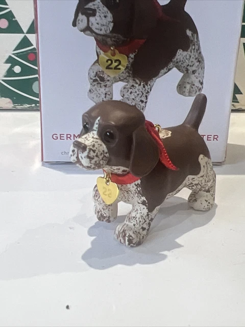 Allemand à Poils Courts Pointer Puppy Love Noël Poinçon Souvenir Ornement Nib