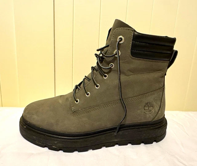 Timber Men TIMBERLAND MEN'S GREY/BLACK Lace-Up Ankle Work Boots Round Toe £49.00 ...