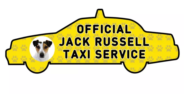 Funny JACK RUSSELL Dog Taxi Sevice vinyl car decal sticker Pet Animal Lover