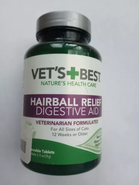 Vets Best Hairball relief Digestive Aid 60count expires 07/26