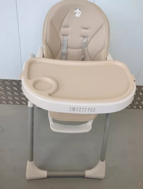 SWEETY FOX Adjustable Folding Baby Chair cream High Chair