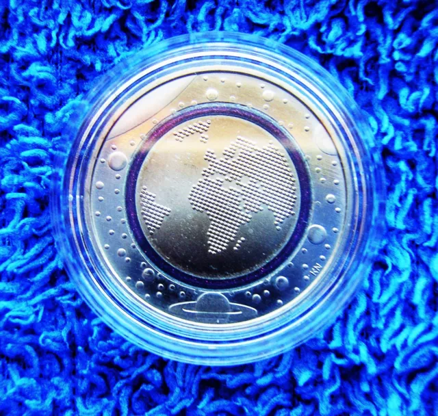 5 Euro Blauer Planet Erde 2016 (G) mit blauem Polymerring! In Kapsel-Bankfrisch!