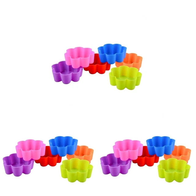 3 x stampi per cupcake in silicone fiori per muffin cottura di stampi per muffin