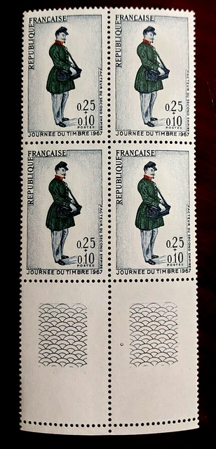 France 1 bloc de 4 timbres  neuf**  YV N° 1516 facteur du second empire