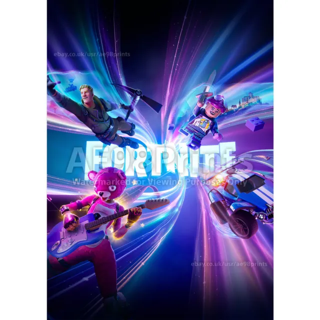 Fortnite Gaming Video Game Poster A5 A4 A3 A2 A1 Print Room Wall Art Decor