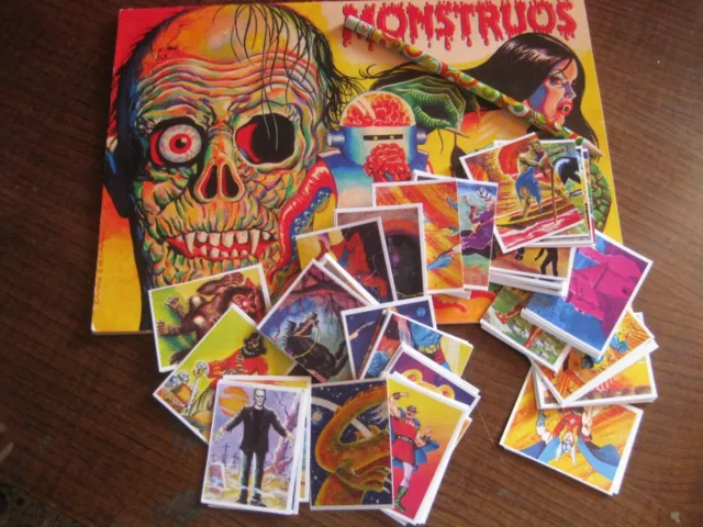 Facsimil Album Vacio Con La Coleccion Completa D Cromos A Pegar  Monstruos 1986 