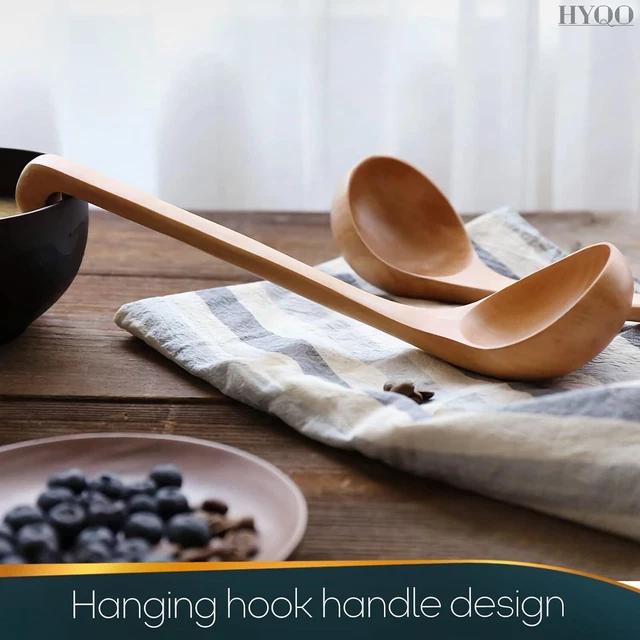 Wooden Ladle Spoon for Soup Accessories - Soup Ladle Wood Spoon Sets for Kitchen