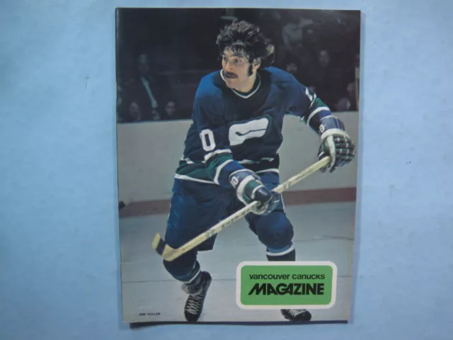 1973/74 Vancouver Canucks Toronto Maple Leafs Program Dunc Wilson Darryl Sittler