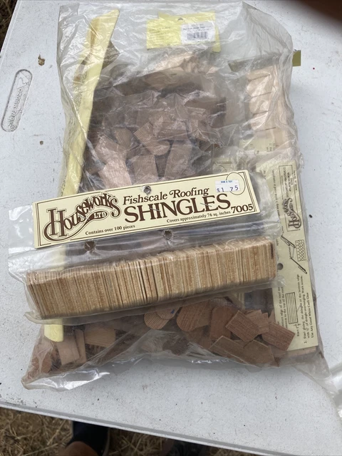 CEDAR SHINGLES   Lot 1000+ pc/pkg     dollhouse miniature  roofing  1” scale New