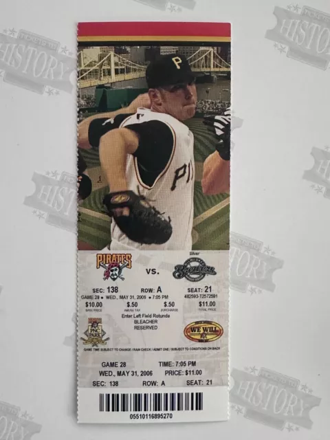 2006 Milwaukee Brewers Pittsburgh Pirates Ticket 5/31/06 Castillo Bay Home Runs