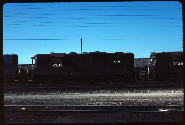 Original Rail Slide - CR Conrail 7233 Cleveland OH 4-1981