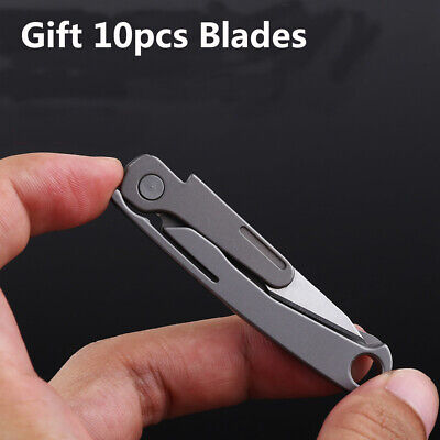 TC4 Titanium Portable Keychain Utility Knife Outdoor EDC Surgical Folding Knife