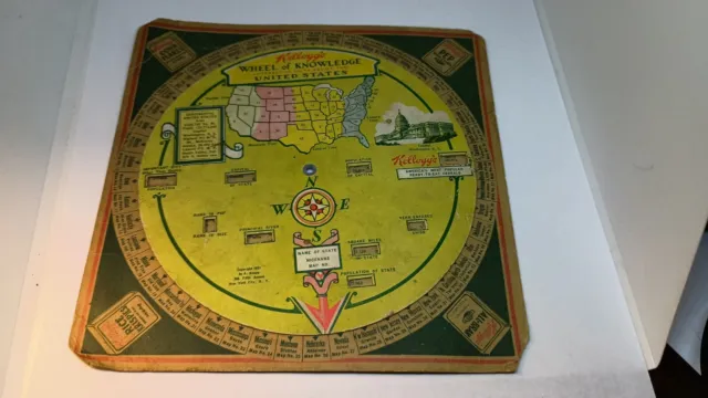 1931 Kelloggs Wheel Of Knowledge - Interesting Facts About United States