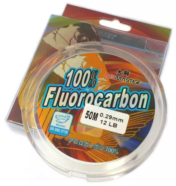 MBMaster 100% Fluorocarbon Fishing Line Leader Tough Japanese Monofilament