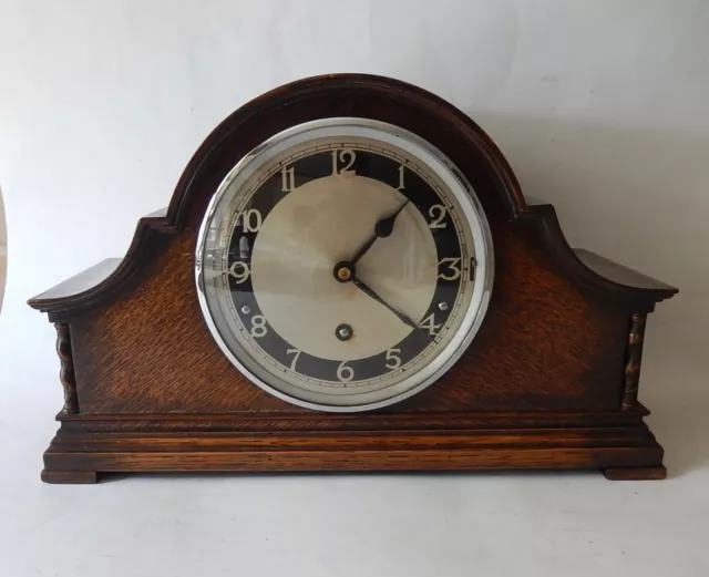 Stunning Top of the range Garrard oak case Westminster Chiming Mantel Clock. RR