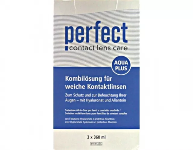 3 x 360 ml Perfect Aqua Plus Kontaktlinsen Pflegemittel all in one von MPGE