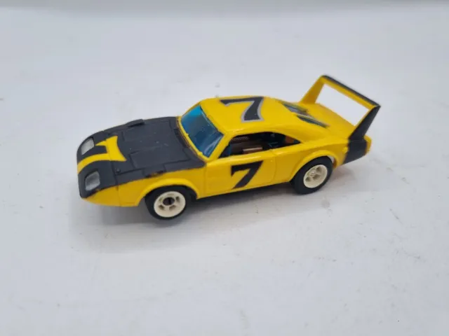 Dodge Charger Daytona #7 Yellow Au 1/87 Ho Afx Aurora Slot Car No Scalextric