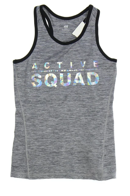H&M Sport Top Statement Print 158 sfumature di grigio