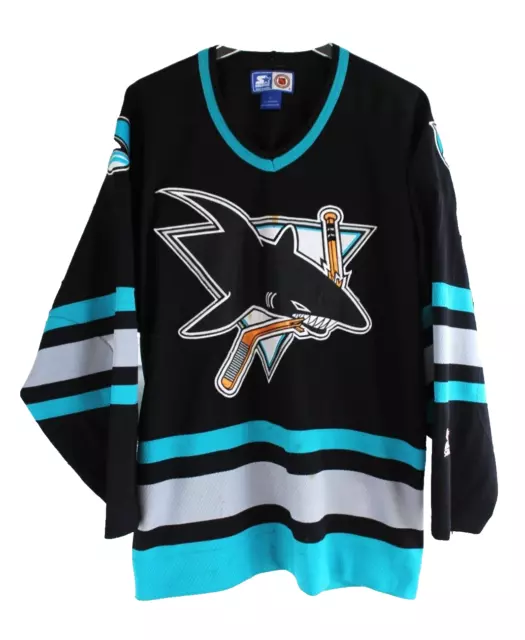 Vintage San Joes Sharks NHL Hockey Starter Jersey