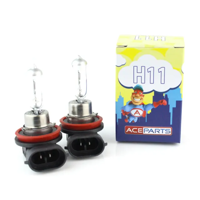 2x H11 [711] 55w Clear Xenon Headlight Bulbs 12v