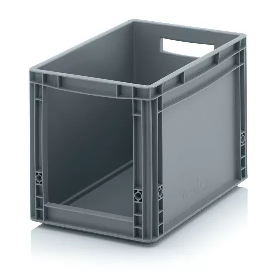 Caja de Almacenamiento 40x30x32 con Ventana Contenedores Apilamiento Eurobox