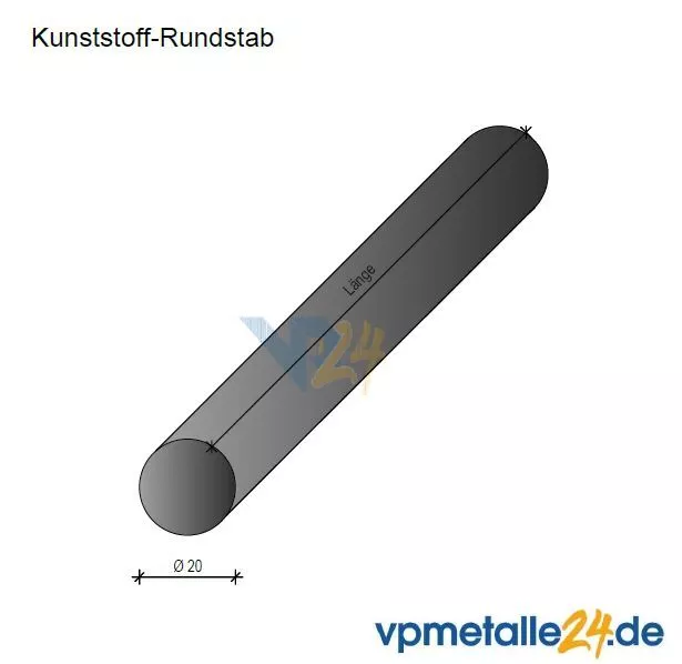 PA6 Rund Polyamid 6 Natur Schwarz Kunststoff PA 6 Rundstab Welle Ø 10-200 mm 2