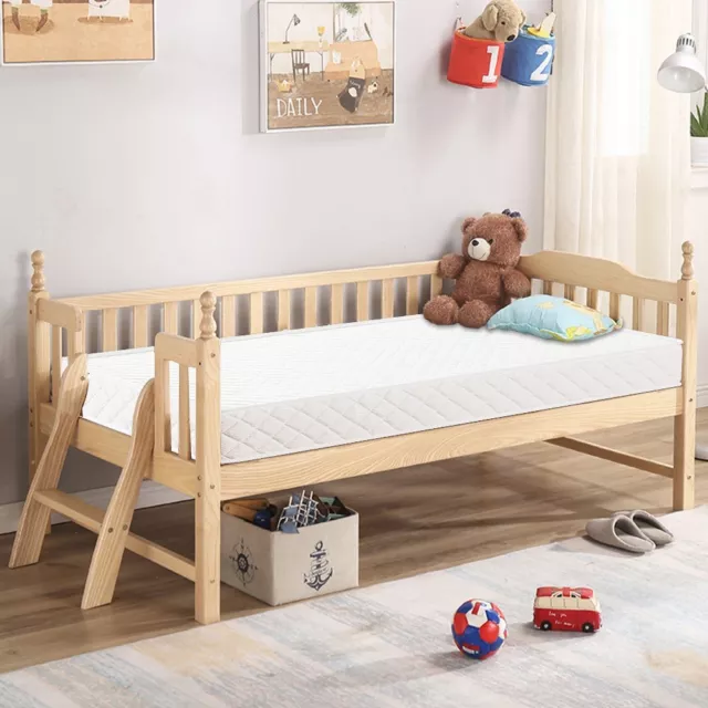 Baby Crib Cot Mattress Toddler Bed Bonnell Spring Foam PEVA Fabric Mattresses 2