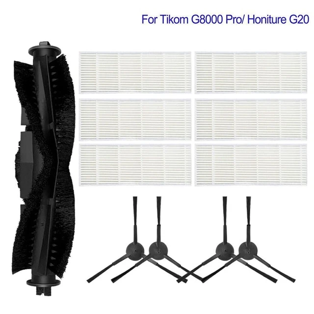 Set Ricambi Per Aspirapolvere Robot Tikom G8000/Pro, Honiture G20/Pro, Laresar Evol 3 | 2 Spazzole Principali