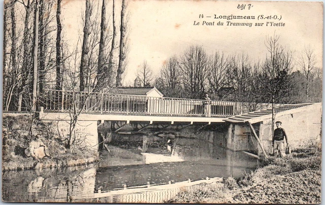 91 LONGJUMEAU - le pont du tramway sur l'yvette.