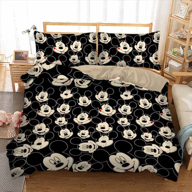 Mickey Mouse Bedding Set Duvet Cover with Pillowcases Single Double King