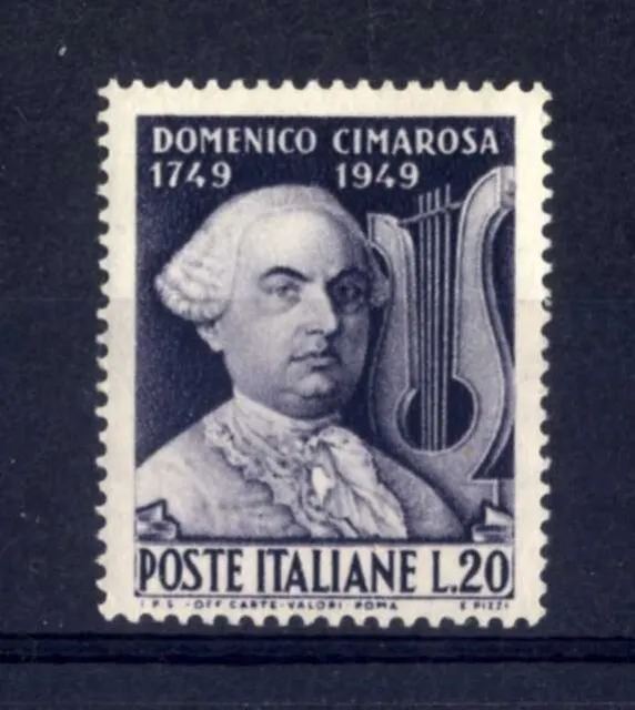 ITALIA REP. - 1949 - Bicentenario della nascita di Domenico Cimarosa 20L. -MNH**