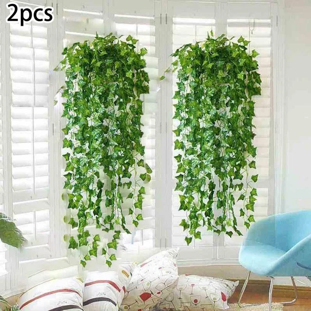 ARTIFICIAL HANGING PLANTS Basket Pot Fake Vine Trailing Indoor Home Ivy