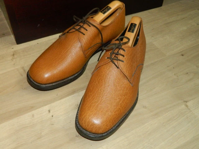 Scarpe da derby vintage anni '60/70 Stuart of Scotland taglia 8 portate ufficiali di grano