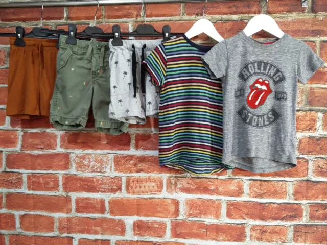 Boys Bundle Aged 18-24 Months Gap Next Etc T-Shirt Shorts Rolling Stones 92Cm