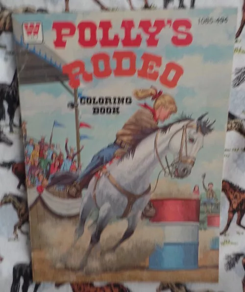 Polly's Rodeo Coloring Book Vintage 1978 Ranch Life Trick Riding