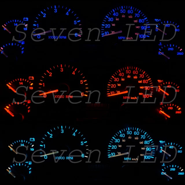 LED KIT FOR Jeep Wrangler TJ 9706 Dash Instrument Cluster Speedometer