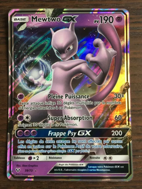 Carte Pokémon Mewtwo GX 39/73 SL3.5 Soleil & Lune Légendes Brillantes FR NEUF
