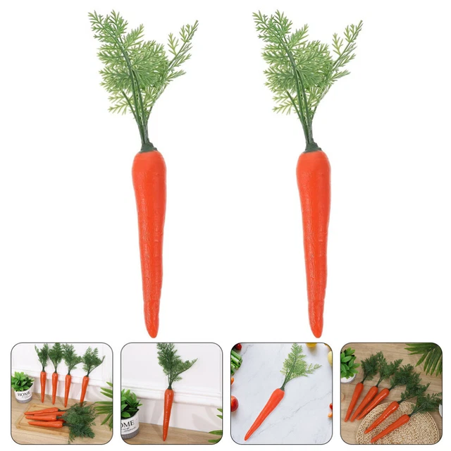 2 piezas verduras falsas decoraciones de Pascua modelos de plástico accesorios