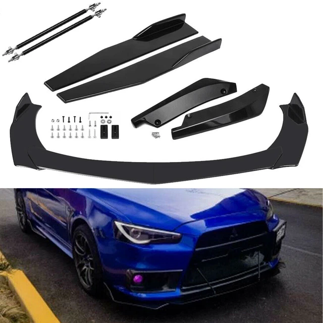 FRONT BUMPER LIP Spoiler Body Kit+Side Skirts For Mitsubishi Lancer