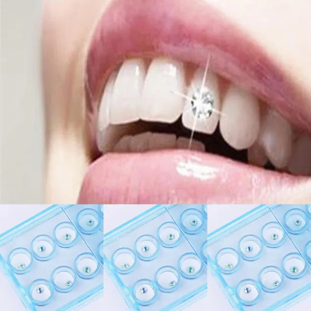 Diamond Teeth Whitening Studs Denture Teeth Crystal Ornament Tooth DecoratiAULN